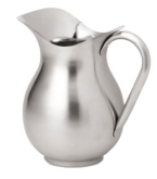 Vollrath Water Pitcher, Aluminum, Decorative, 3 qt, Concave Bottom, Welded Handle