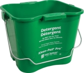 Culinary Essentials Kleen-Pail Pro, 6 qt, "Sanitizing Solution" Printing, Green