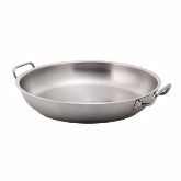 Culinary Essentials, Paella Pan, 15 3/4" dia., w/Cover, 18/8 S/S/Aluminum