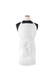 Culinary Essentials, 3-Pocket Bib Apron, 32" x 32"L, White