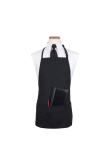 Culinary Essentials, 4-Pocket Bib Apron, 26"W x 23"L, Black