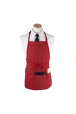 Culinary Essentials, 4-Pocket Bib Apron, 26"W x 23"L, Red
