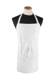 Culinary Essentials, Bib Apron w/Pen Pocket, 32" x 32"L, White