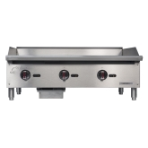 Kintera, Countertop Gas Griddle, 36"W, Manual Control, (3) Burners