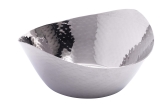 Arcata, Oval Bowl, 8" x 7 1/4", Hammered S/S