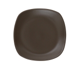Ziena, Square Plate, 7" x 7", Chocolate, Stoneware
