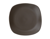 Ziena, Square Plate, 9" x 9", Chocolate, Stoneware