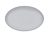 Alani, Oval Platter, 12 1/4", Blue Rim, Oasis