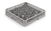 Culinary Essentials, 20-Comp Glass Rack, Comp Size: 3 15/16" Hexagon, 3 1/4"H Max Inside, Open Bottom & Sidewall, Grey