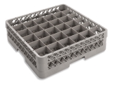 Culinary Essentials, 36-Comp Glass Rack, (1) 36-Comp Extender, Comp Size: 2 7/8" Square, 4 13/16"H Max Inside, Open Bottom &