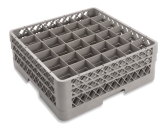 Culinary Essentials, 36-Comp Glass Rack, (2) 36-Comp Extenders, Comp Size: 2 7/8" Square, 6 3/8"H Max Inside, Open Bottom & Sidewall