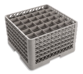 Culinary Essentials, 36-Comp Glass Rack, (5) 36-Comp Extenders, Comp Size: 2 7/8" Square, 11"H Max Inside, Open Bottom & Sidewall