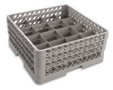 Culinary Essentials, 16-Comp Glass Rack, (2) 16-Comp Extenders & (1) Open Extender, Comp Size: 4 3/8" Square, 7 7/8"H Max Inside