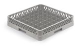 Culinary Essentials, 49-Comp Glass Rack, Comp Size: 2 7/16" Square, 3 1/4"H Max Inside, Open Bottom & Sidewall, Grey