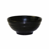 Churchill China, Ripple Snack Bowl, Bit on the Side, Black, 10 oz