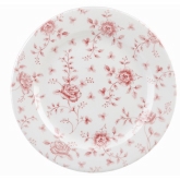 Churchill China, Profile Coupe Plate, Vintage Prints, 12", Cranberry Rose Chintz