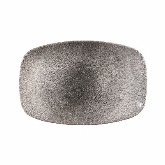 Churchill China, Oblong Plate, 9 1/3" x 6 1/8", Quartz Black, Studio Prints Raku