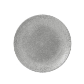 Churchill China, Coupe Plate, 10 1/4" dia., Jasper Grey, Raku