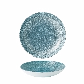 Churchill China, Bowl, 15 oz, 7 1/4" dia., Topaz Blue, Studio Prints Raku