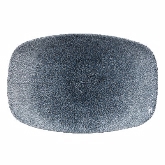 Churchill China, Oblong Plate, 9 1/3" x 6 1/8", Topaz Blue, Studio Prints Raku