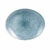 Churchill China, Oval Plate, 12 1/2" x 10", Topaz Blue, Studio Prints Raku