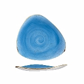 Churchill China, Triangle Plate, 9", Cornflower Blue, Stonecast