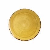 Churchill China, Coupe Plate, 10 1/4" dia., Mustard Seed Yellow, Stonecast