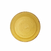 Churchill China, Coupe Plate, 8 2/3" dia., Mustard Seed Yellow, Stonecast
