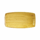 Churchill China, Oblong Plate, 11 3/4" x 6", Mustard Seed Yellow, Stonecast