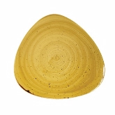 Churchill China, Triangle Plate, 7 3/4", Mustard Seed Yellow, Stonecast