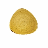 Churchill China, Triangle Plate, 9", Mustard Seed Yellow, Stonecast