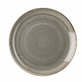 Churchill China, Coupe Plate, 10 1/4" dia., Peppercorn Grey, Stonecast