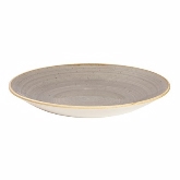 Churchill China, Deep Coupe Plate, 11" dia., Peppercorn Grey, Stonecast