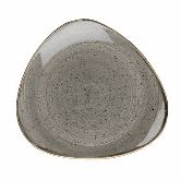 Churchill China, Triangle Plate, 12 1/4", Peppercorn Grey, Stonecast