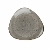 Churchill China, Triangle Plate, 7 3/4", Peppercorn Grey, Stonecast