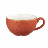 Churchill China, Stackable Cappuccino Cup, 12 oz, Spiced Orange, Stonecast