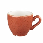 Churchill China, Stackable Espresso Cup, 3.50 oz, Spiced Orange, Stonecast
