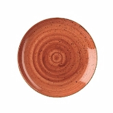 Churchill China, Coupe Plate, 10 1/4" dia., Spiced Orange, Stonecast