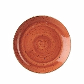 Churchill China, Coupe Plate, 8 2/3" dia., Spiced Orange, Stonecast