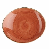Churchill China, Oval Plate, 7 3/4" x 6 1/4", Spiced Orange, Stonecast