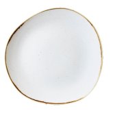Churchill China, Organic Plate, 11 1/4" dia., Barley White, Stonecast