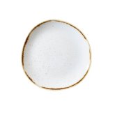 Churchill China, Organic Plate, 8 1/4" dia., Barley White, Stonecast