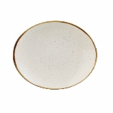 Churchill China, Oval Coupe Plate, 7 3/4" , Barley White, Stonecast