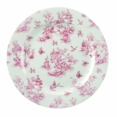 Churchill China, Tea Plate, Vintage Prints, 8 1/4", Toile Cranberry