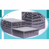 G.E.T., Illusion Riser Set, Silver Powder Coat