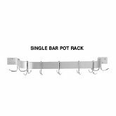 Advance Tabco Pot Rack, Wall-Mounted, Single Bar Design, 36" Long, Aluminum