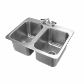 Advance Tabco, Drop-In Sink, 2 Compartment, 10" x 14" x 10", S/S