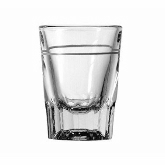 Anchor Hocking Whiskey Glass, 2 oz, w/ 1 oz cap line
