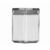 Anchor Hocking, Square Jar, Stackable, Glass, 1 1/2 qt