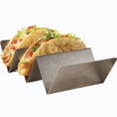 American Metalcraft Taco Holder, 2 or 3 Compartments, S/S, 4" x 8" x 2"
